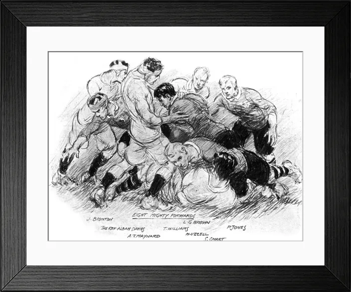 Framed Print : England v Wales rugby match 1914 Framed Print : England v Wales rugby match 1914