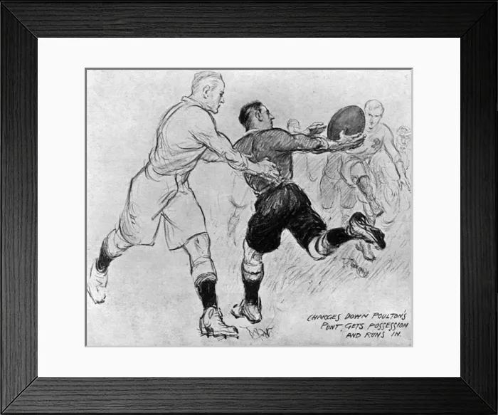 Framed Print : England v Wales rugby match 1914 Framed Print : England v Wales rugby match 1914