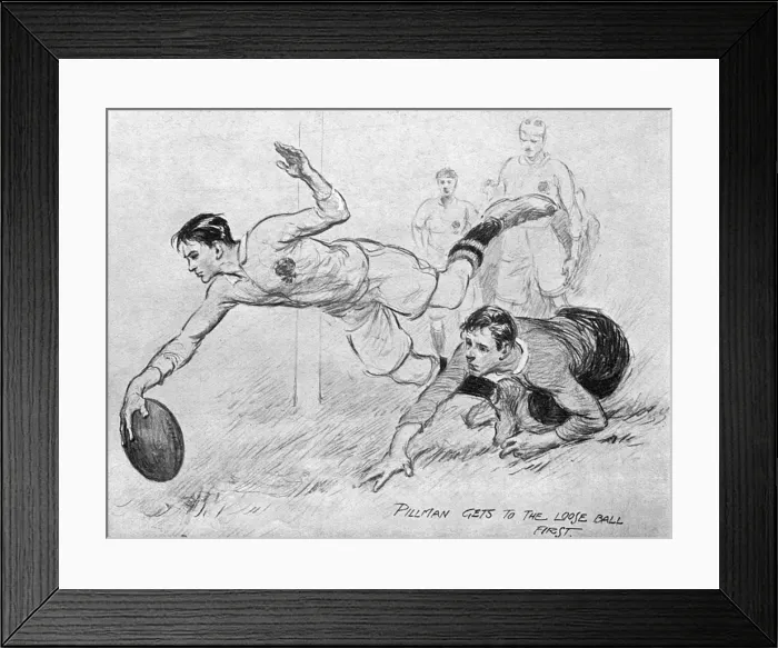Framed Print : England v Wales rugby match 1914 Framed Print : England v Wales rugby match 1914