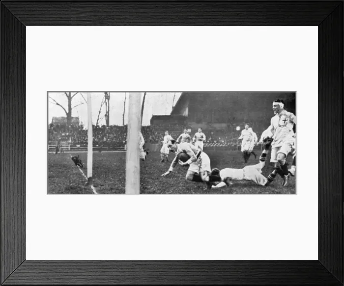 Framed Print : France v England rugby match 1914 Framed Print : France v England rugby match 1914