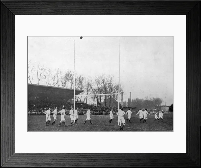 Framed Print : France v England rugby match 1914 Framed Print : France v England rugby match 1914
