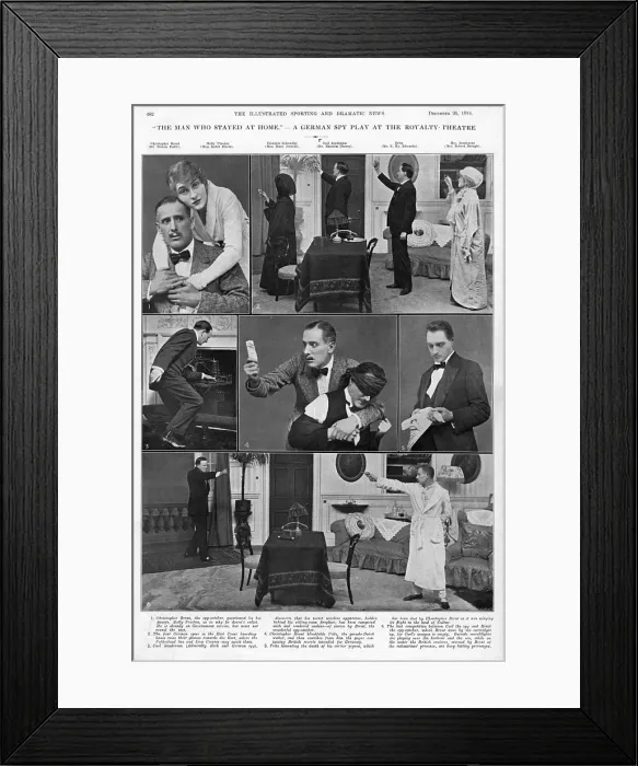 Framed Print : The Man Who Stayed at Home - German spy play, WW1 Framed Print : The Man Who Stayed at Home - German spy play, WW1