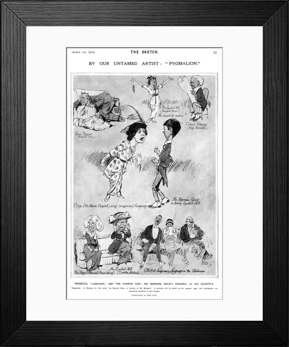 Framed Print : Pygmalion drawn by Tony Sarg Framed Print : Pygmalion drawn by Tony Sarg