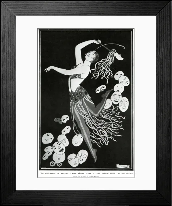 Framed Print : Regine Flory in The Passing Show by George Barbier Framed Print : Regine Flory in The Passing Show by George Barbier