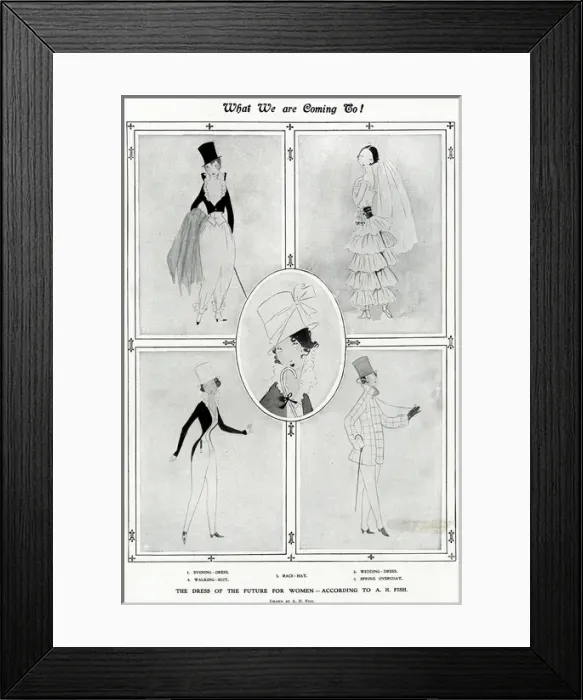 Framed Print : Dress of the Future for Women according to Annie Fish Framed Print : Dress of the Future for Women according to Annie Fish