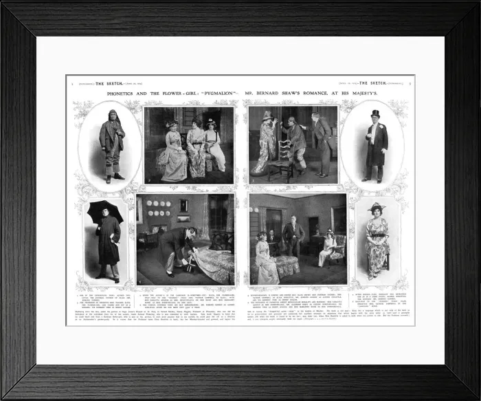 Framed Print : Pygmalion - George Bernard Shaws play opens in 1914 Framed Print : Pygmalion - George Bernard Shaws play opens in 1914