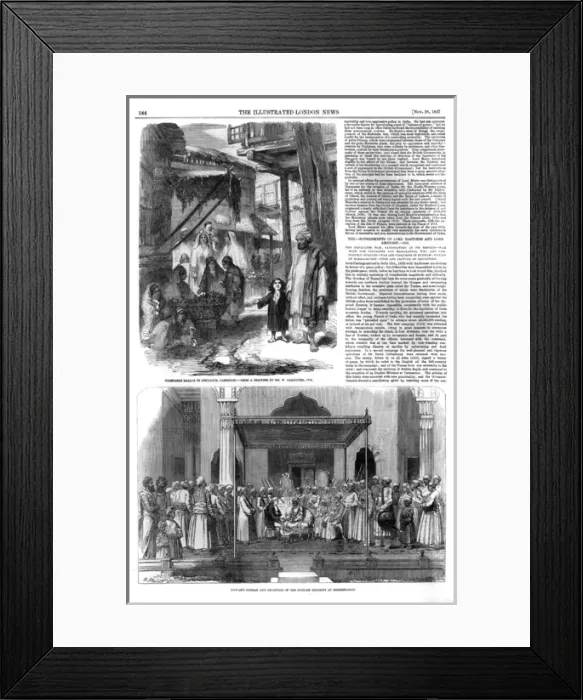 Framed Print : A page from The Illustrated London News, 28th November 1857 Framed Print : A page from The Illustrated London News, 28th November 1857