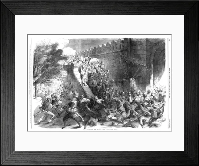 Framed Print : Indian Mutiny - the storming of the Cashmere Gate, 1857 Framed Print : Indian Mutiny - the storming of the Cashmere Gate, 1857