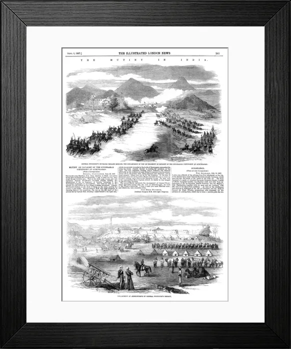 Framed Print : A page from The Illustrated London News, 5th September 1857 Framed Print : A page from The Illustrated London News, 5th September 1857