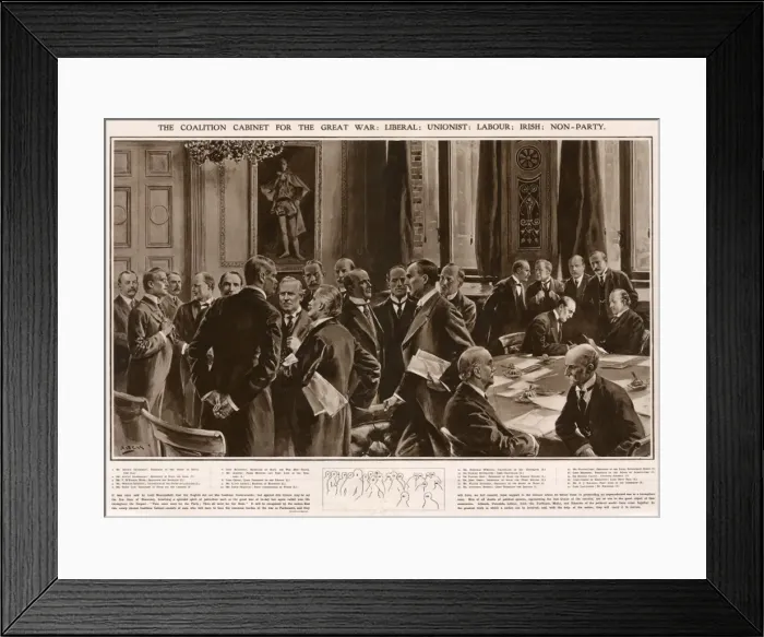 Framed Print : British coalition cabinet, 1915 Framed Print : British coalition cabinet, 1915