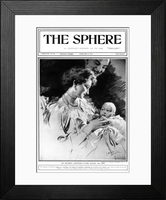 Framed Print : The Brunswick Christening - baby Ernest Augustus & parents Framed Print : The Brunswick Christening - baby Ernest Augustus & parents