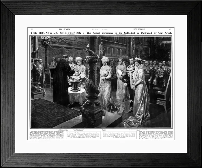 Framed Print : The Brunswick Christening by Fortunino Matania Framed Print : The Brunswick Christening by Fortunino Matania