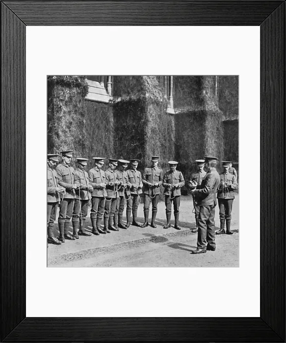 Framed Print : Oxford University under arms, instruction in knot tying Framed Print : Oxford University under arms, instruction in knot tying