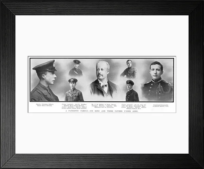 Framed Print : Six Sons and a father under arms, WW1 Framed Print : Six Sons and a father under arms, WW1