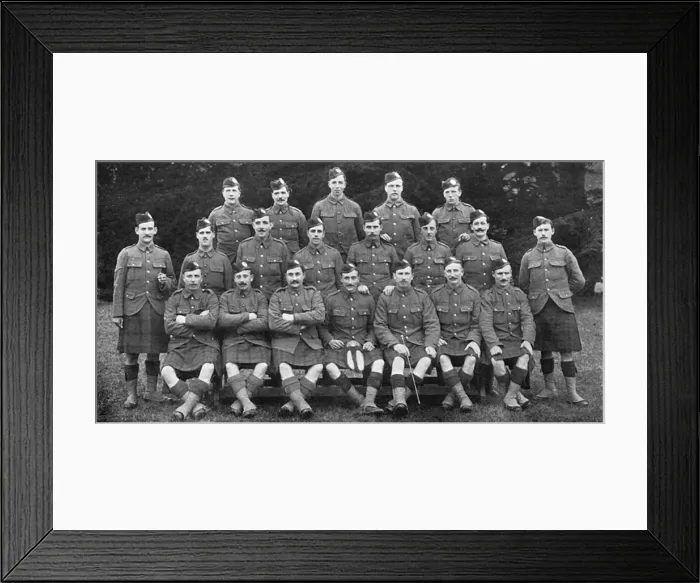 Framed Print : Game Keepers and the War, 7th Cameron Highlanders Framed Print : Game Keepers and the War, 7th Cameron Highlanders