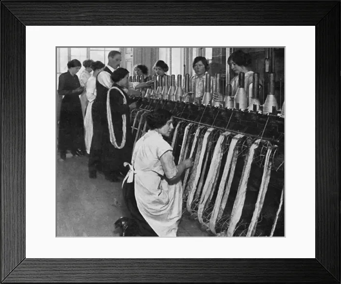 Framed Print : Queens Work for Women Fund, making socks for soldiers, WW1 Framed Print : Queens Work for Women Fund, making socks for soldiers, WW1