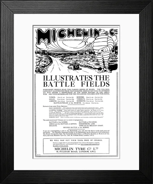 Framed Print : Michelin guides to WW1 battle fields Framed Print : Michelin guides to WW1 battle fields