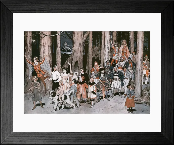 Framed Print : Characters of Peter Pan by H. M. Brock Framed Print : Characters of Peter Pan by H. M. Brock
