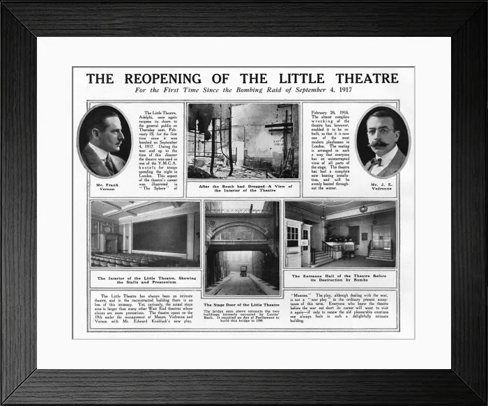 Framed Print : Reopening of the Little Theatre, 1920 Framed Print : Reopening of the Little Theatre, 1920