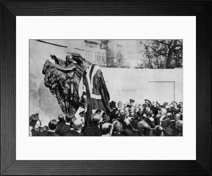 Framed Print : Anglo-Belgian war memorial unveiled, 1920 Framed Print : Anglo-Belgian war memorial unveiled, 1920