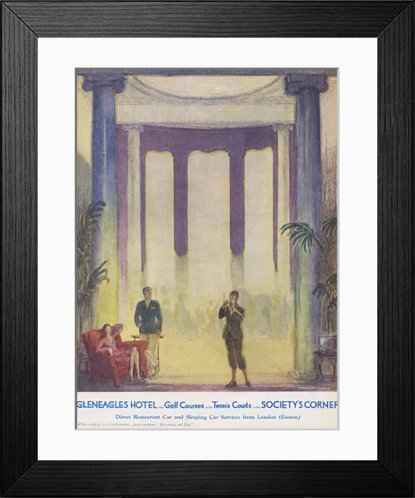 Framed Print : Gleneagles Hotel advertisement