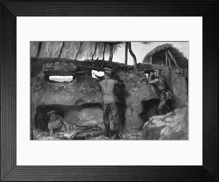 Framed Print : Early WW1 trenches in the Aisne district, October 1914 Framed Print : Early WW1 trenches in the Aisne district, October 1914