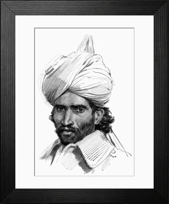 Framed Print : An Eastern Ally - Indian soldier, WW1 Framed Print : An Eastern Ally - Indian soldier, WW1