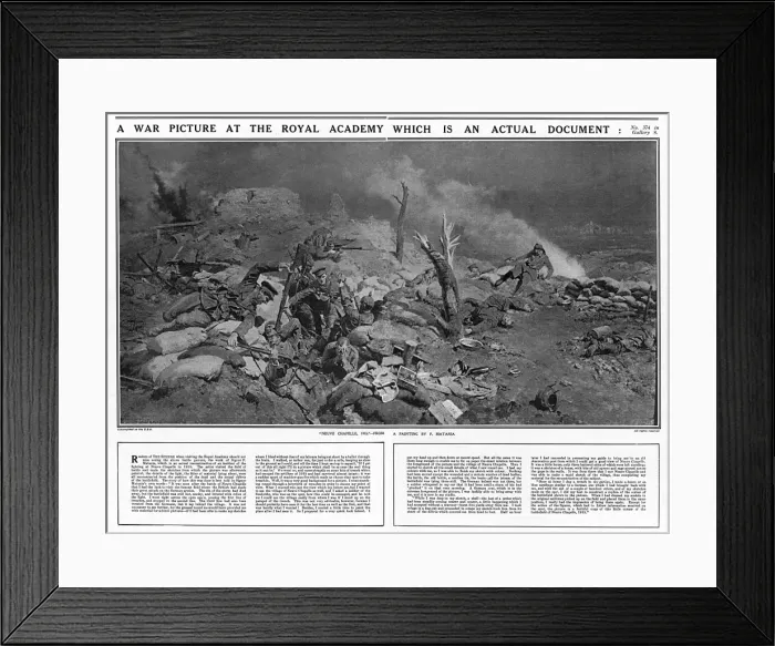 Framed Print : Neuve Chapelle, 1915 by Matania Framed Print : Neuve Chapelle, 1915 by Matania