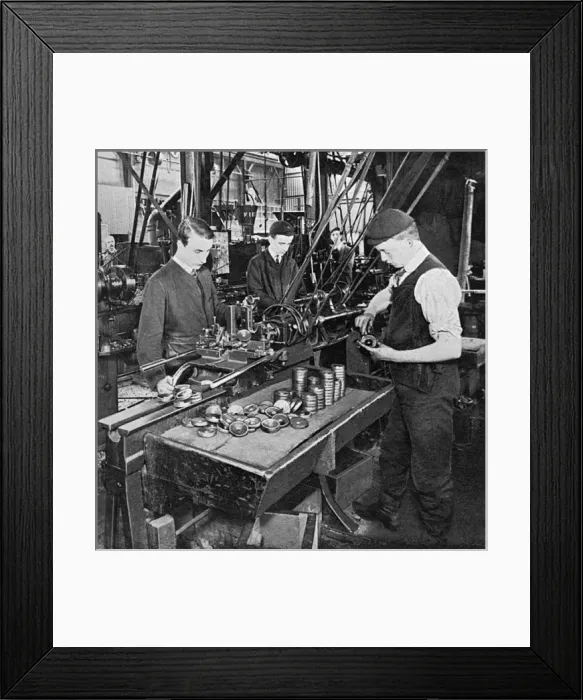 Framed Print : Schoolboys help in shell making Framed Print : Schoolboys help in shell making