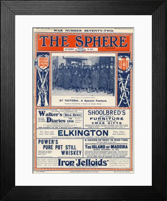 Framed Print : Returning soldiers at Victoria Station, London, WW1 Framed Print : Returning soldiers at Victoria Station, London, WW1