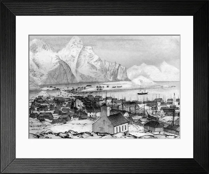 Framed Print : Kenningsvaer, Lofoten Islands, Norway 1896 Framed Print : Kenningsvaer, Lofoten Islands, Norway 1896