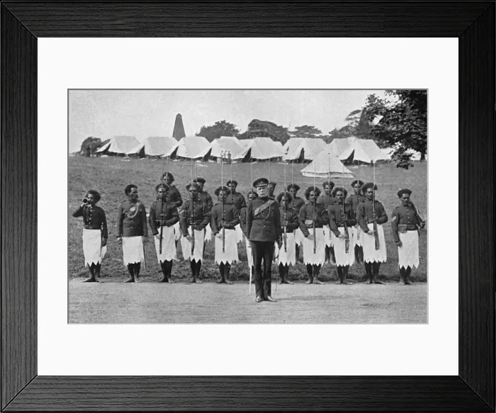 Framed Print : Fijian troops for the Front, WW1 Framed Print : Fijian troops for the Front, WW1