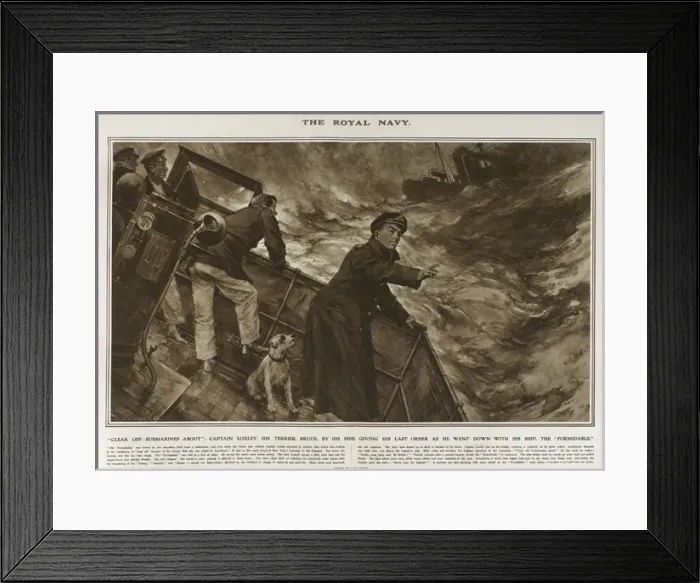 Framed Print : Captain Loxley of the Formidable, WW1 bravery Framed Print : Captain Loxley of the Formidable, WW1 bravery