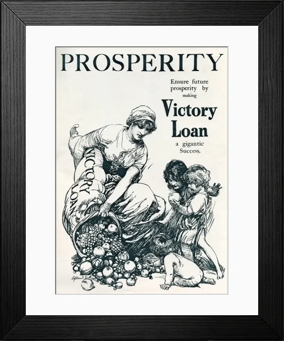 Framed Print : Victory Loan advertisement 1919 Framed Print : Victory Loan advertisement 1919