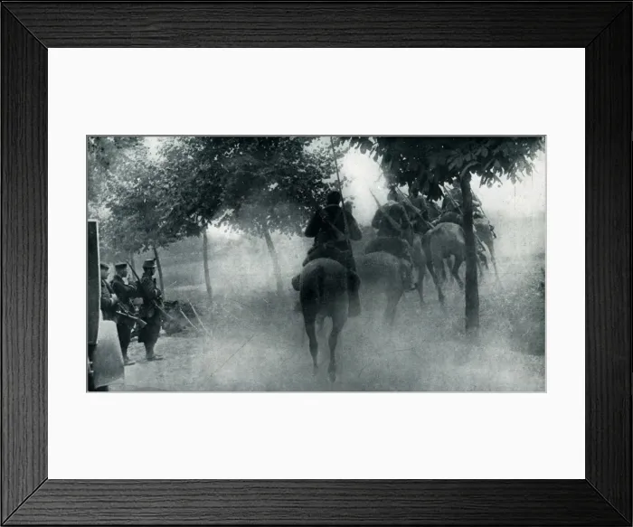 Framed Print : WW1 - Belgian Cavalry in action Framed Print : WW1 - Belgian Cavalry in action