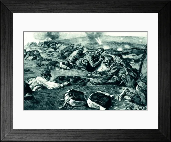 Framed Print : WW1 - Eastern Front - Dinner for Austrian soldiers delivered