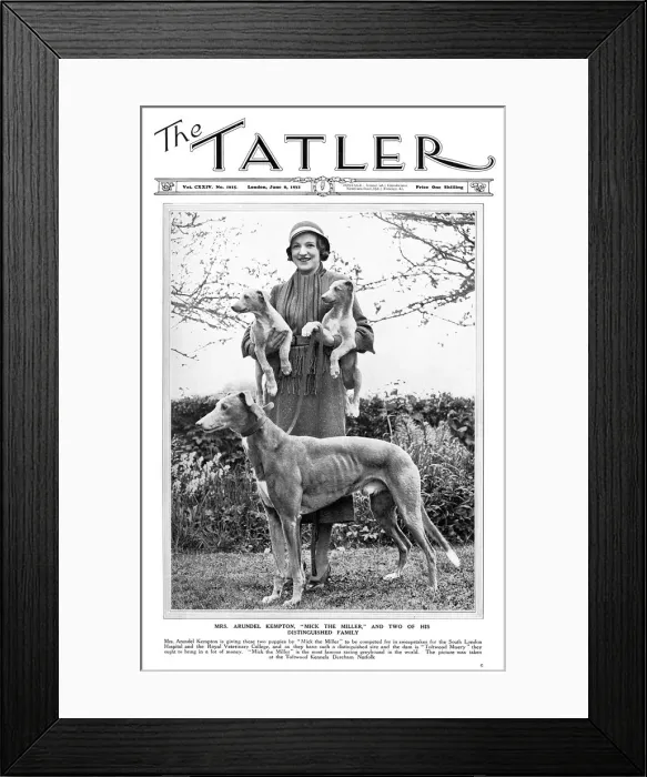 Framed Print : Tatler cover - Mrs Arundel Kempton & Mick the Miller Framed Print : Tatler cover - Mrs Arundel Kempton & Mick the Miller