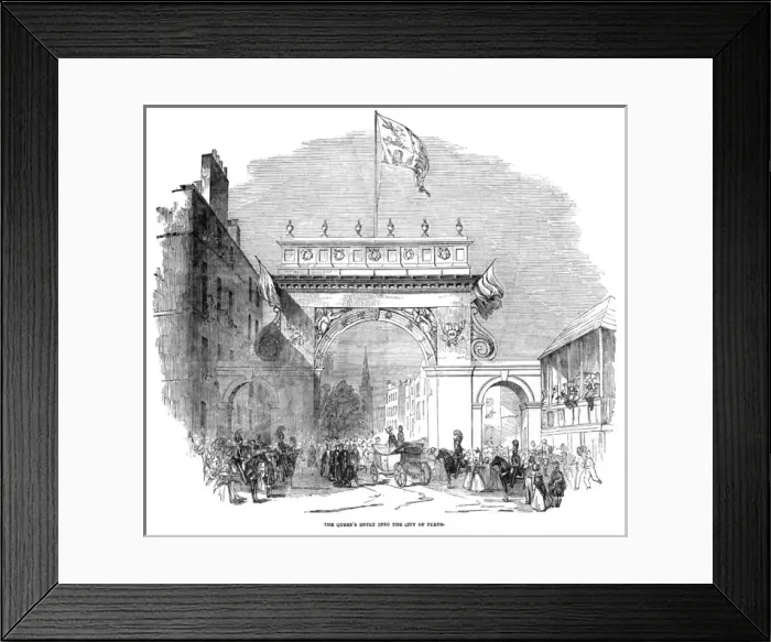 Framed Print : Queen Victorias entry into Perth, Scotland