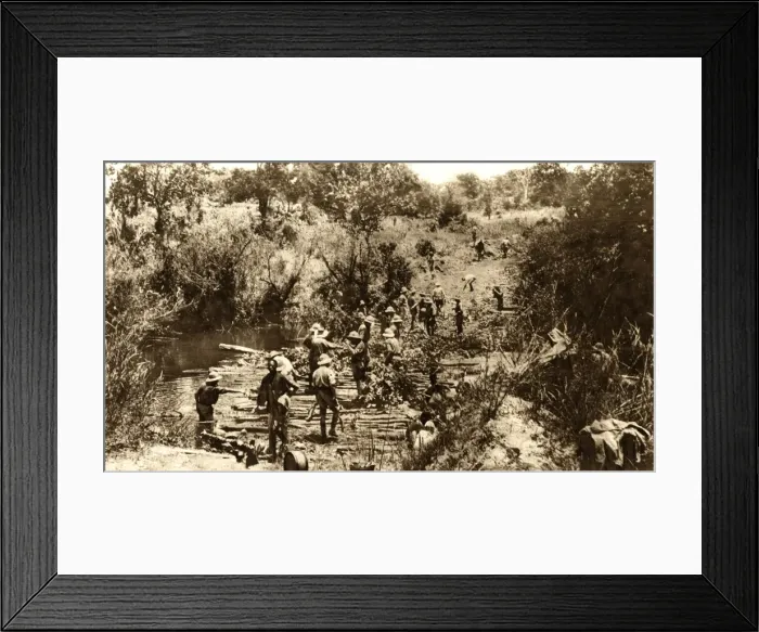 Framed Print : WW1 - Subsidiary wars in Africa - Northern Rhodesian rifles Framed Print : WW1 - Subsidiary wars in Africa - Northern Rhodesian rifles