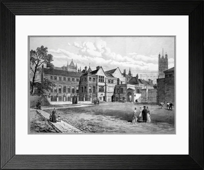 Framed Print : Westminster School, Little Deans Yard 1890 Framed Print : Westminster School, Little Deans Yard 1890