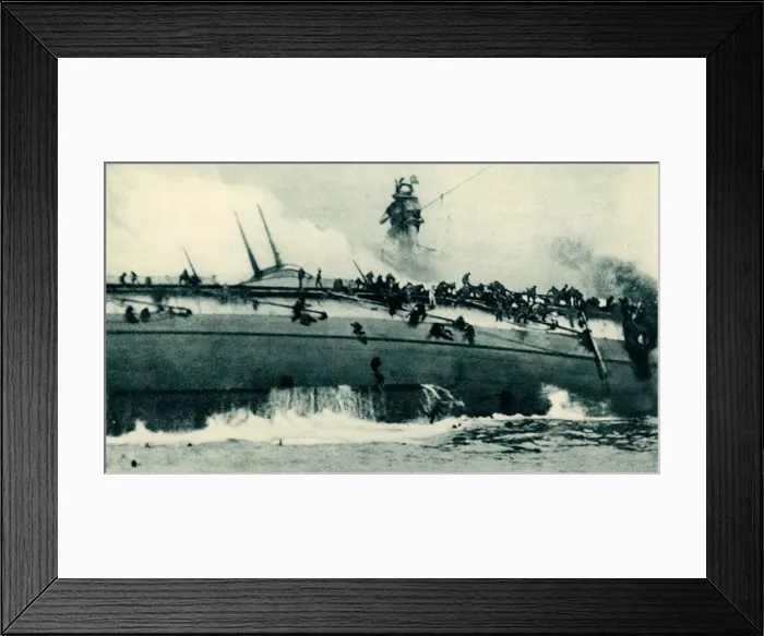 Framed Print : WW1 - Battle of Dogger Bank - Sinking of SMS Blucher Framed Print : WW1 - Battle of Dogger Bank - Sinking of SMS Blucher