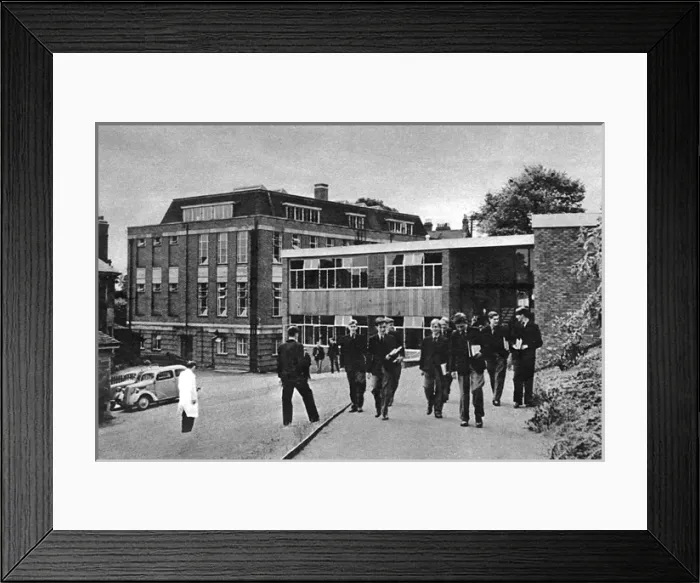 Framed Print : The new science block centre at Malvern College