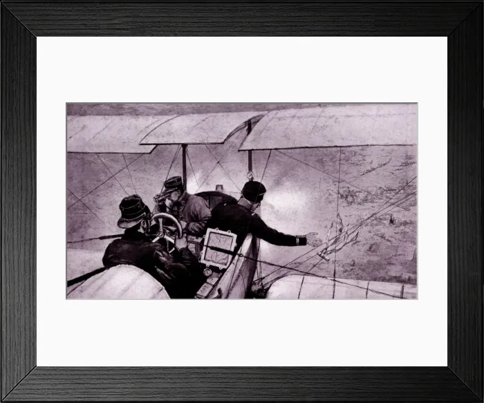 Framed Print : WW1 - French air reconnaisance, 1914 Framed Print : WW1 - French air reconnaisance, 1914