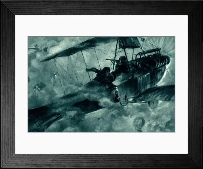 Framed Print : WW1 - German airmen in combat Framed Print : WW1 - German airmen in combat