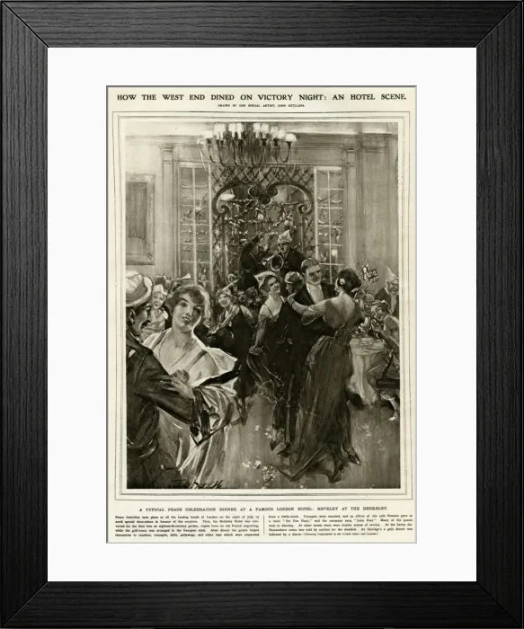 Framed Print : WW1 - Celebrating Victory Night 1919 Framed Print : WW1 - Celebrating Victory Night 1919