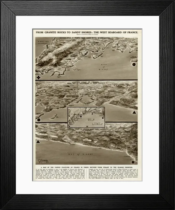 Framed Print : West seaboard of France by G. H. Davis Framed Print : West seaboard of France by G. H. Davis