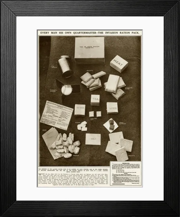 Framed Print : D-Day invasion ration pack Framed Print : D-Day invasion ration pack