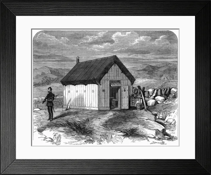 Framed Print : Portable hut for police in County Mayo, Ireland Framed Print : Portable hut for police in County Mayo, Ireland