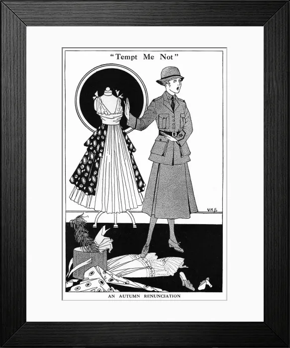 Framed Print : An Autumn Renunciation - WW1 fashions Framed Print : An Autumn Renunciation - WW1 fashions