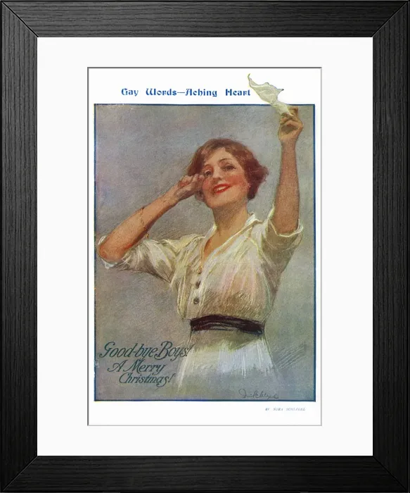Framed Print : Gay Words, Aching Heart - WW1 farewell Framed Print : Gay Words, Aching Heart - WW1 farewell